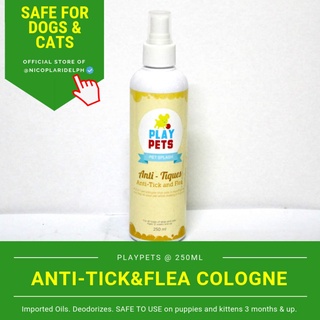 Playpets Anti Tick and Flea Cologne for Dogs and Cats (250ml) 5Wm@