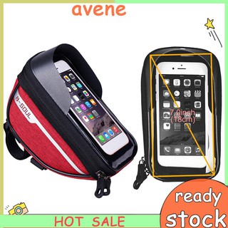 Polyester Mountain Bike Waterproof Bag Touchscreen Cell Phone Stand Pannier
