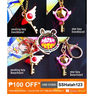 Card Captor Sakura clowkey and starkey keychain necklace