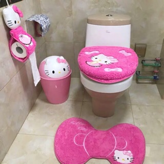 Hello kitty 4in1 toilet set cover.