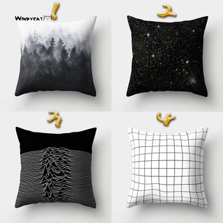 COD Black and White Geometric Throw Pillow Case Square Cushion Cover Waist Rest (1)
