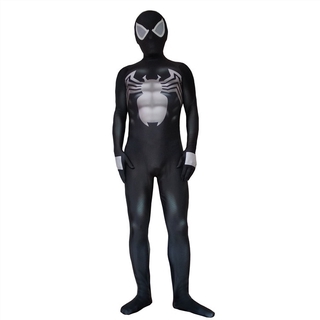 Spiderman Venom Cosplay Costume Halloween Party Lycra Zentai Jumpsuit for Adult Kids