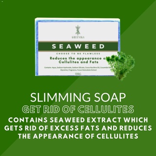 Snacks□[ SLIMMING SOAP ] Greenika Seaweed Soap for Cellulites and Fats Moisturizer Skin Firming