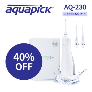Aquapick AQ230 / Cordless Water Flosser Teeth Cleaner, Portable and Rechargeable Oral irrigator / IPX7 Waterproof