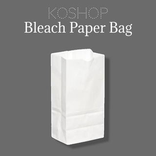 Bleach Paper Bag / White Paper Bag / Bleach Take Out Bag / Bleach Kraft Bag