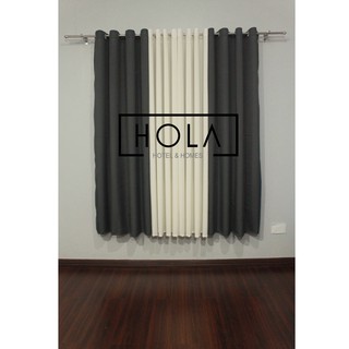 HOLA - Dark Gray - Plain Curtains - 3in1 SET & 4in1 SET