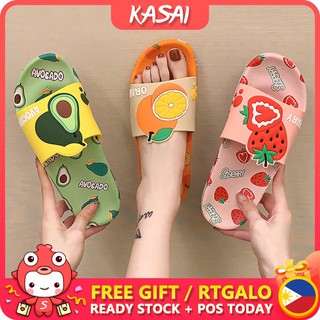 KASAI Fruit Slippers for Women 3D cute Strawberry New Soft Bottom non slip womens Slipper COD ks052 (1)