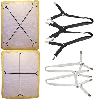 2pcs Adjustable Band Straps Elastic Fasteners Clips Sheet Bed Suspender