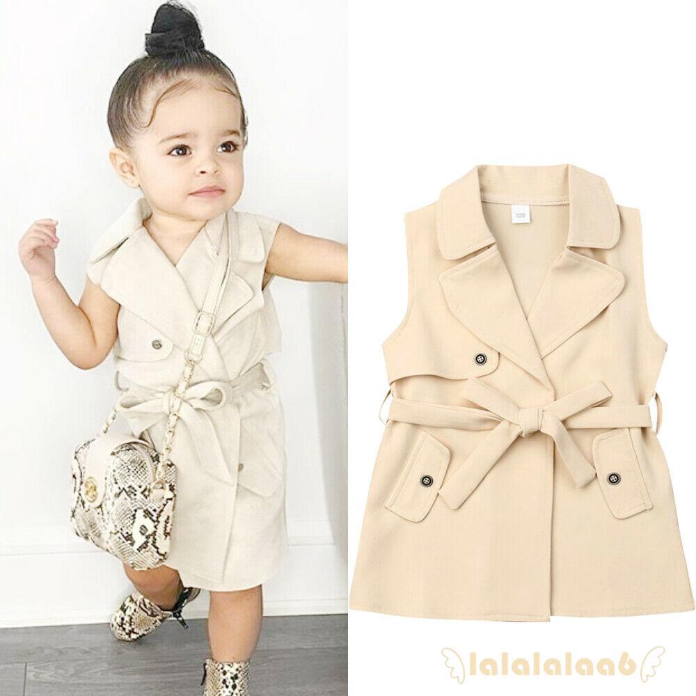 ◕ω◕Kids Baby Girls Trench Coat Winter Jacket Windbreaker (1)