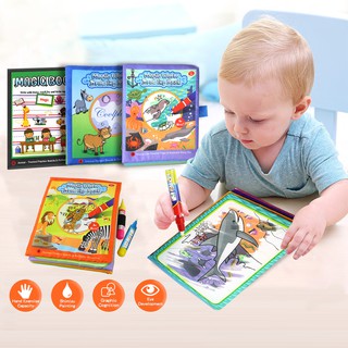 Water Drawing Books & Magic Pen Painting Book Kids Early Educational Toys