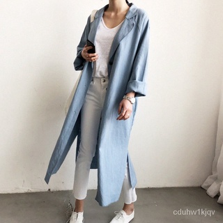 Women's Outerwear Loose Long Cardigans Long Sleeve Thin Coat nAgM