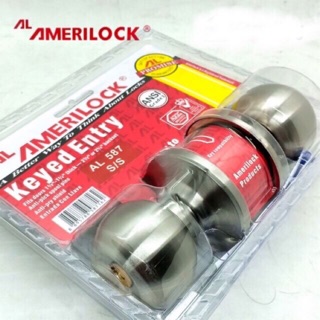 Amerilock Door knob. Keyed Entry AL587 SS. Stainless Steel
