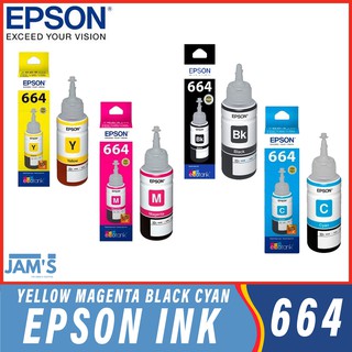 Original Epson Ink 664 Genuine Yellow Magenta Black Cyan 70ml Ink