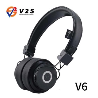 V2S V6 Headphone Wireless Bluetooth Headset Support TF Card FM Radio