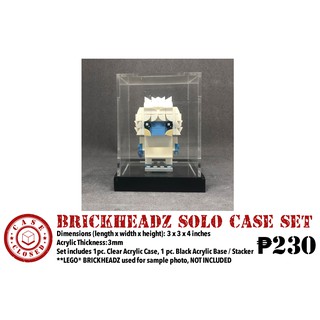 Case Closed Customs: LEGO® BRICKHEADZ 'SOLO' Acrylic Display Case (3x3x4 inches)