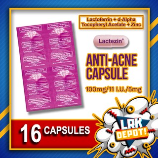 Lactezin Anti-Acne 16 capsules (Lactoferrin + Vitamin E + Zinc)