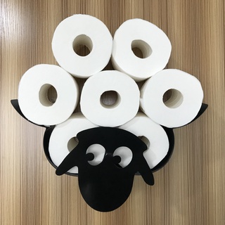 Sheep Toilet Paper Roll Holder Bathroom Wall Mounted Loo Rolls Storage Metal Rack Mount Hold up 7