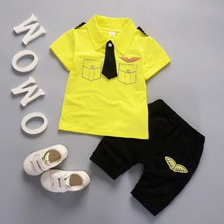 BOBORA Summer Kids Baby Clothes Suit Cotton T-shirt + Shorts 2pcs/set Outfits