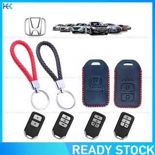 【Ready Stock】100% Genuine Leather Key Cover For Honda City HRV BRV JAZZ CRV ACCORD CIVIC-keychain