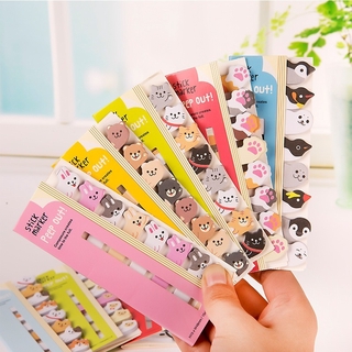 1pc Bookmarks Sticky Note Memo Pad Animal Cute Designs