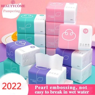 BEAUTYCOME Facial Tissue 4-Ply 60 Pulls Inter-folded Paper Tissue Cleaning Tissue Paper Toliet Paper