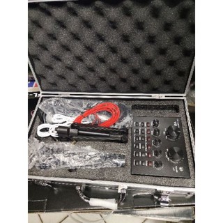 ▬❦✴Original V8 or L8 soundcard Complete set with condenser mic and stand hard case and cables