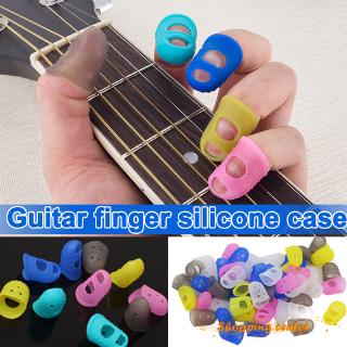 4Pcs Guitar Fingertip Thumb Protectors Silicone Finger Pick