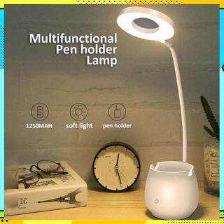 【Available】Pen Holder annular Table Lamp USB Desk lamp Rechargeable Adjustment Table Lamp with Phone (1)