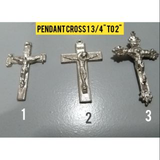 Cross metal pendant small size | Jesus Christ Face pendant