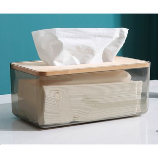 Transparent Tissue Box Living Room Household Pumping Paper Simple Desktop Hand Wiping Fresh Paper Tissue Box