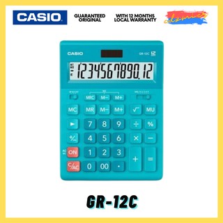 Casio Calculator GR12C Light Blue ORIGINAL