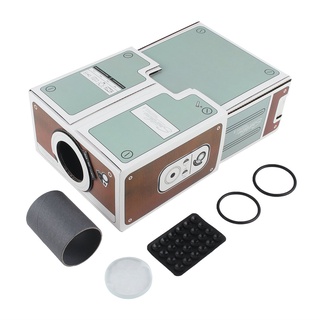 ▨Mini Smart Phone Projector Cinema Portable Home Use DIY Cardboard Projector Family Entertainment Pr
