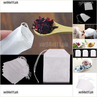 【XO~COD】100pcs Empty Teabags String Heat Seal Filter Paper Herb Loose Tea Bag 5.5