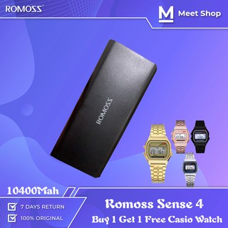 ✅Buy 1 100% Original Romoss Powerbank Sense4 Sense 4 10400Mah Power Bank Get 1 Free Vintage Watch