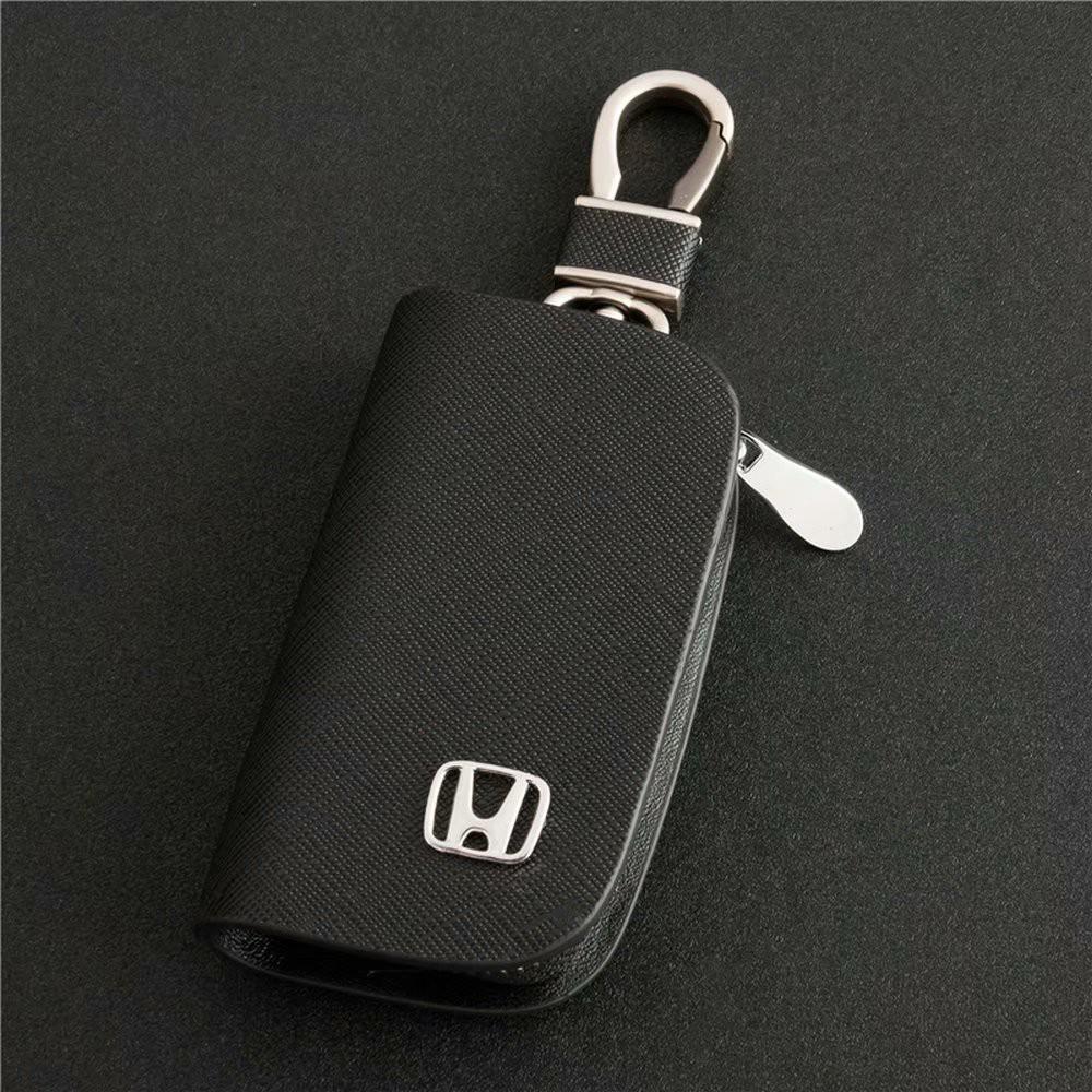 HONDA Car Key Holder Leather Smart Remote Cover Fob Case KeyChain Pouch Keyring