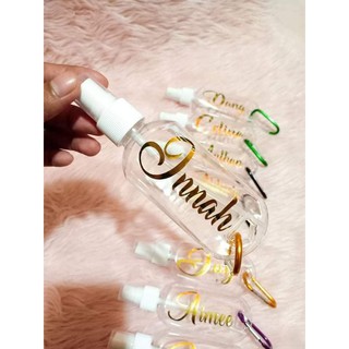 Spray Bottle Keychain with Name