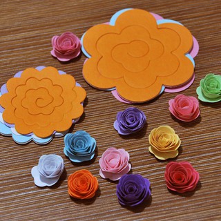 rose Quilling Paper Mixed Color Origami DIY Paper Craft (1)