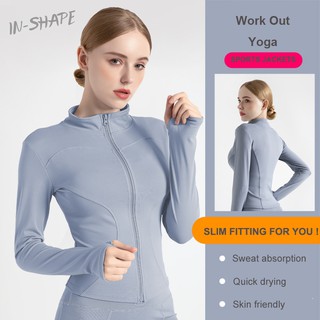 S-2XL Women Sportswear Sports Jacket with Zipper for Running/Jogging/Fitness/Yoga