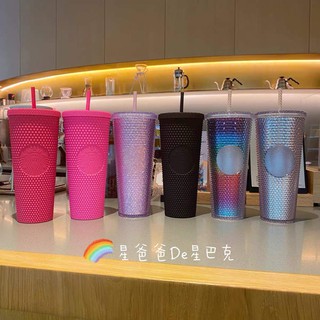 [With SKU] Starbucks Studded Tumbler Bling Tumbler with Straw 710ml Water Coffee Tumbler.
