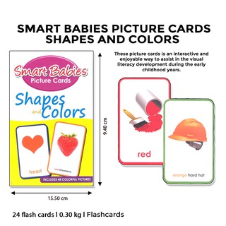 WS Smart Babies Picture Cards Shapes and Colorsfood snack chocolates