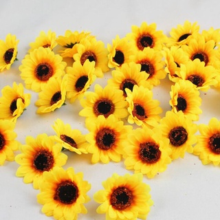 10pcs Large Silk Sunflower Artificial Fake Daisy Flower Head For DIY Wedding Box Decoration Headmade Home Accessories Flowers