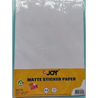 Joy Sticker Paper Glossy/Matte A4 10 sheets per pack (2)