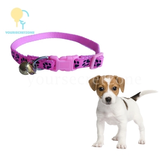 Adjustable Pet Dog Collar Nylon Buckle Footprints Parttern With Bells Yoursecretzone.ph