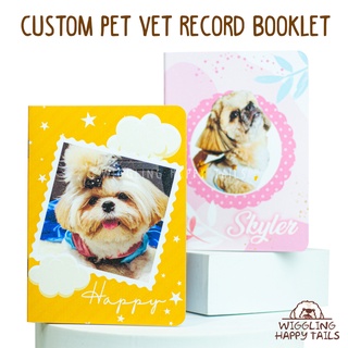 Customized Pet Vet Record Booklet - Dog / Puppy Record - Cat / Kitten Record and Monitoring