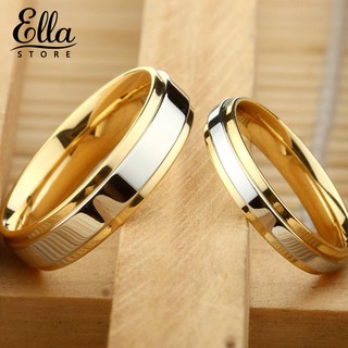 ELLA ® Lover Couples Titanium Steel Engagement Wedding Ring Band Jewelry