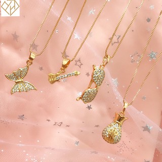【YH】18k rose gold plated fashion pendant necklace