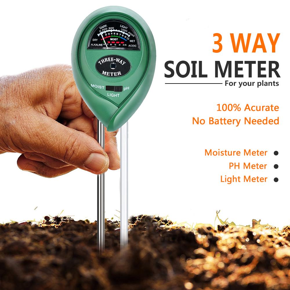 [On Sales !!!] 3 In1 Water PH Tester Soil Moisture Light Test Meter for Garden Plant Flo