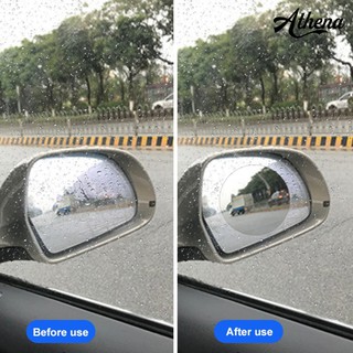 Athena ♧2Pcs Clear Waterproof Anti Fog Car Rearview Mirror Film Rain Shield (4)