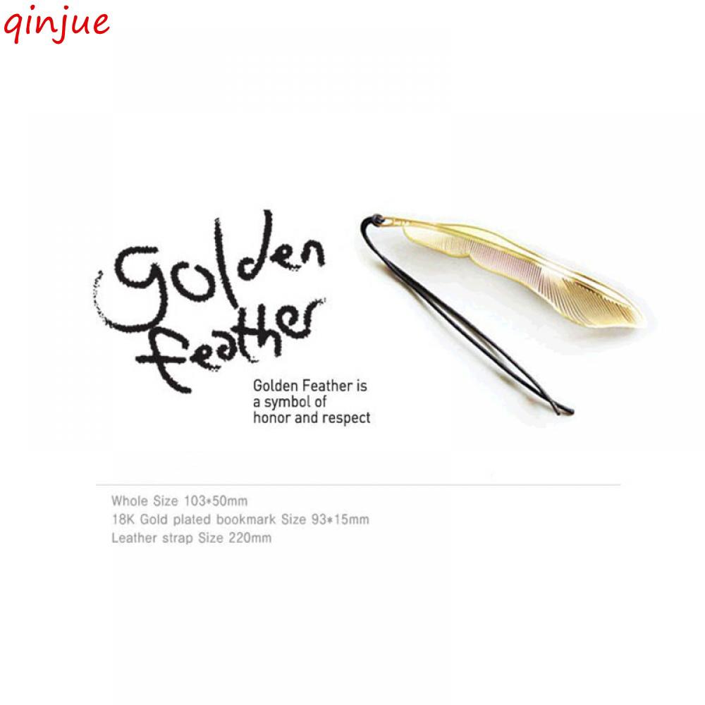 2pcs Hot Book Reading Hollow Feather Bookmark Gold Plated Metal