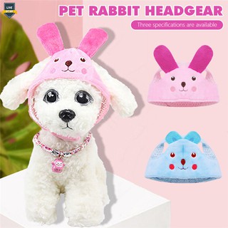 Pet Rabbit Headgear Dog Bunny Ear Costume Hat Small Pet Cat Kitten Cap Cute Cartoon Fleece Headgear Adjustable Hat Pet Products